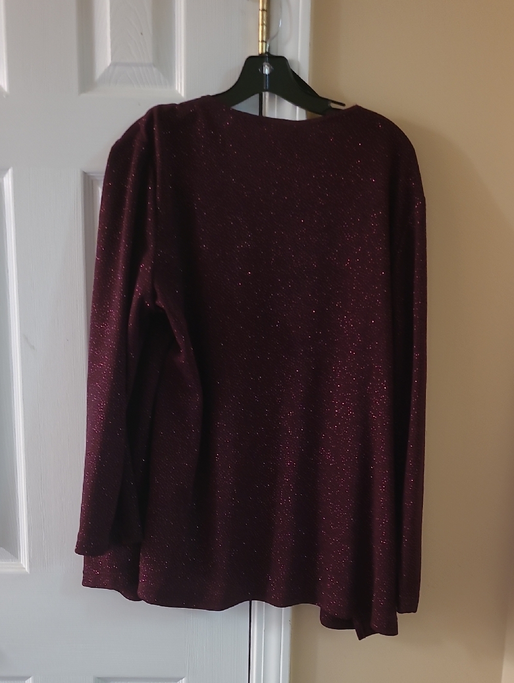 Fashion Bug Plum Sparkle Long Sleeve Top